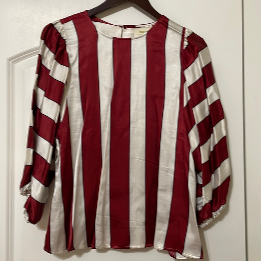 Maeve Silky Chunky Striped Blouse